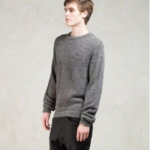 Patrik Ervell_ Grey 100% Alpaca Pocket Sweater_S